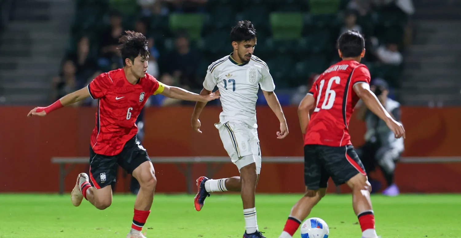 جانب من مواجهة الأخضر وكوريا الجنوبية (المنتخب السعودي) 