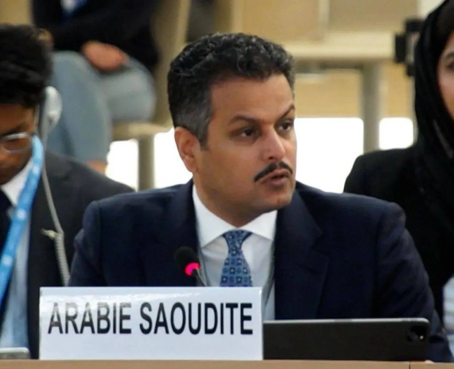 السفير عبد المحسن بن خثيلة المندوب الدائم للمملكة لدى الأمم المتحدة في جنيف (الشرق الأوسط)