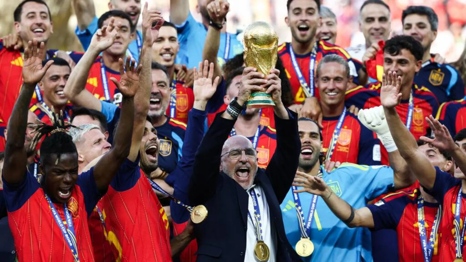 Spain coach Luis de la Fuente says his team must improve and cannot lean on their prior success after winning the World Cup. FRANCK FIFE / AFP
