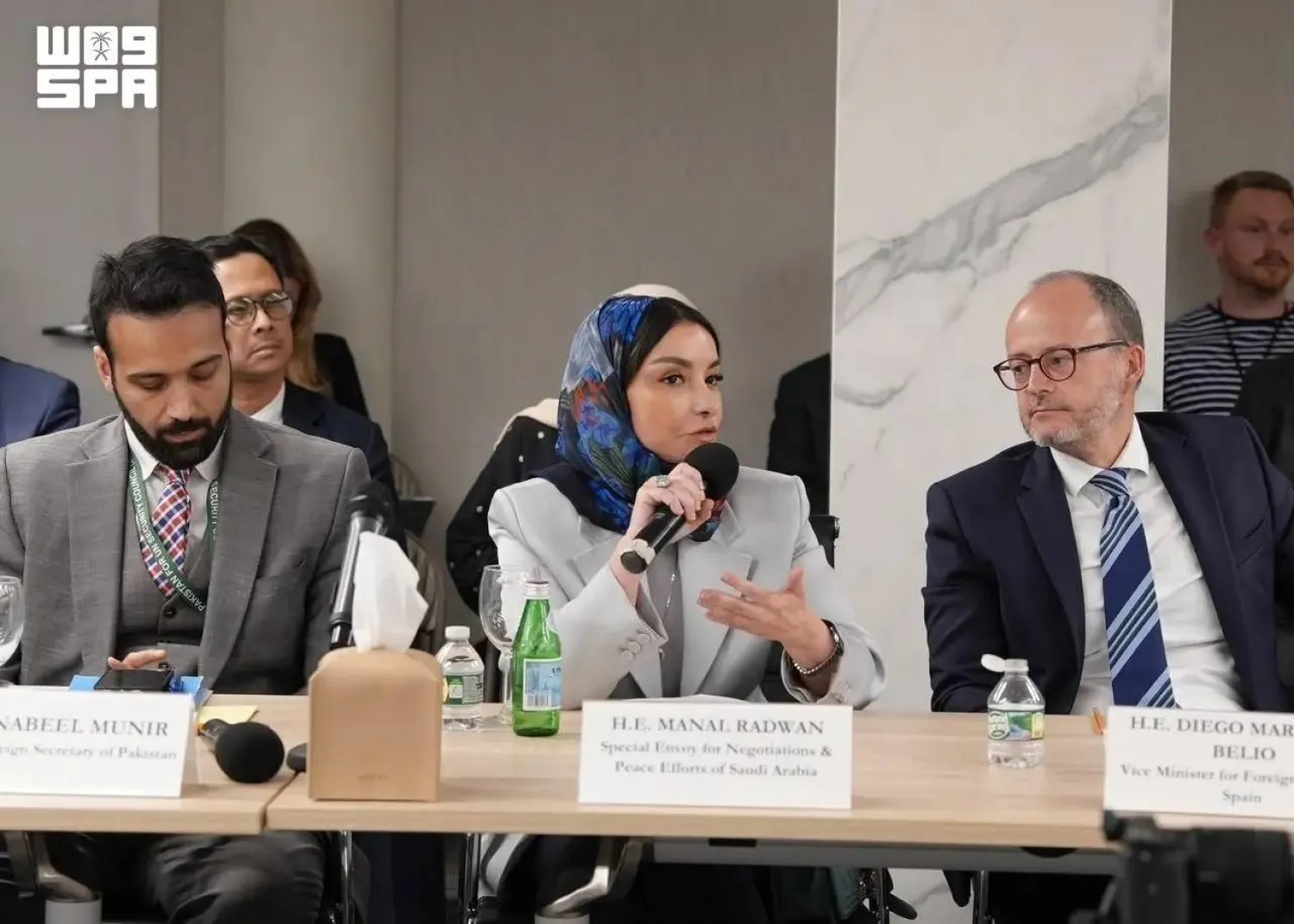 Dr. Manal Radwan participated in a high-level roundtable titled “From Sharm El-Sheikh to Phase II – Consolidating Peace and Early Recovery". (SPA)