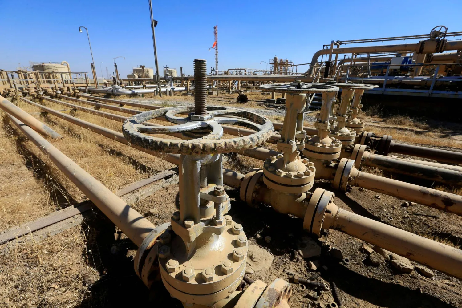 An oil field in the Dibs area on the outskirts of Kirkuk, Iraq (Reuters)