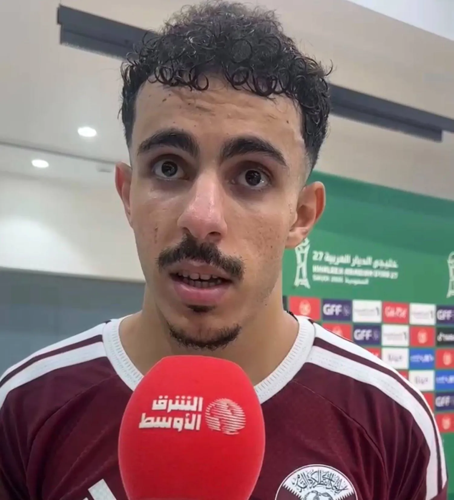 أيوب العلوي لاعب المنتخب القطري (الشرق الأوسط)