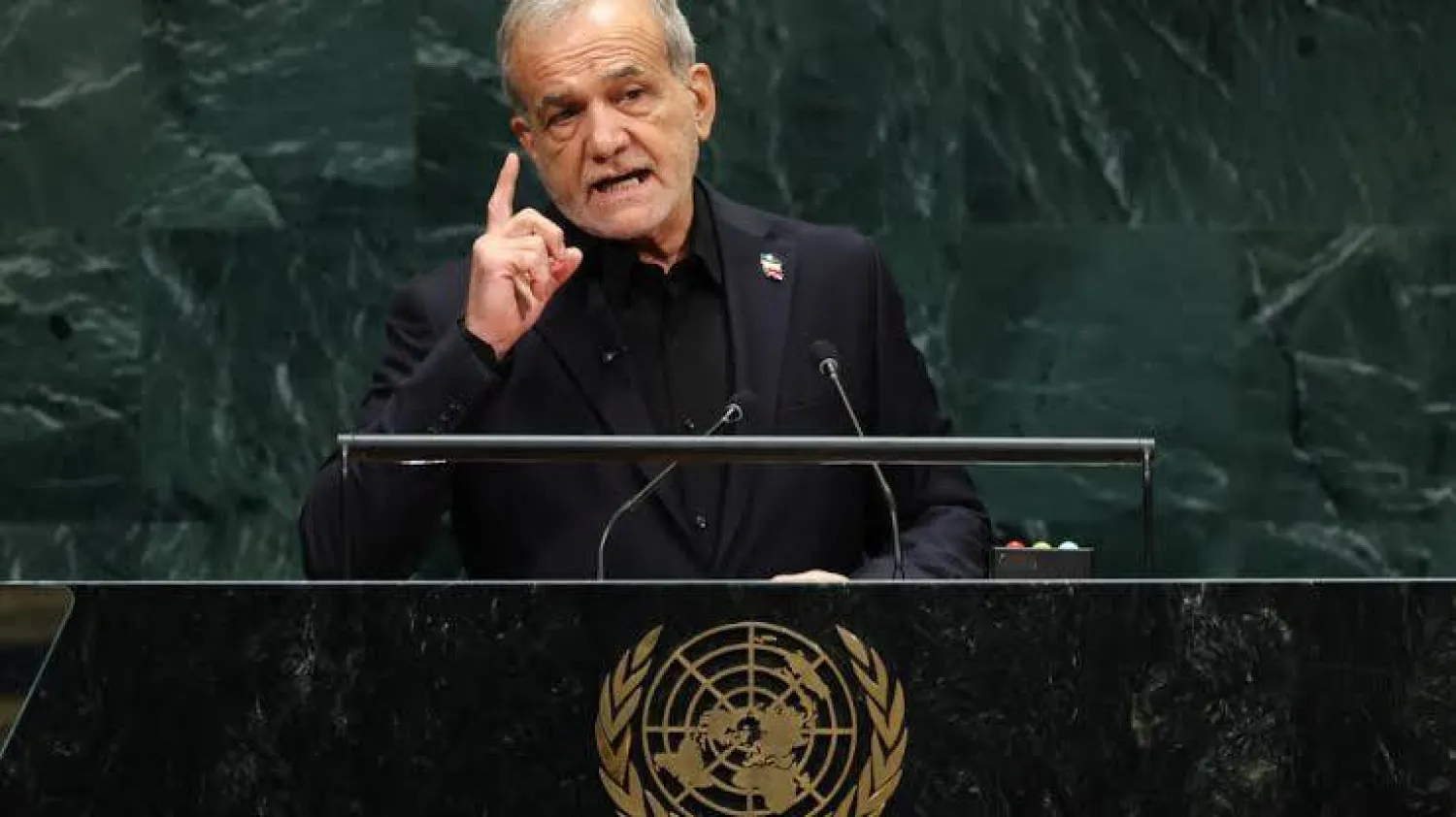 Pezeshkian took a defiant stand at the UN, for which he travelled to the United States, telling the world that Iran would not 'bend at the knee' to Washington. TIMOTHY A. CLARY / AFP/File
