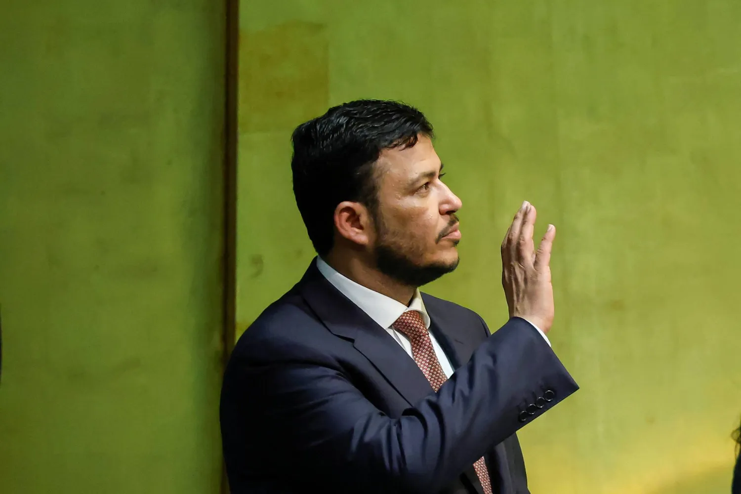Yemen’s Vice President Abdullah Abdulkader Al Alimi-Bawazir walks to the podium to address the 81st United Nations General Assembly at UN headquarters in New York City, US, September 24, 2026. REUTERS/Eduardo Munoz