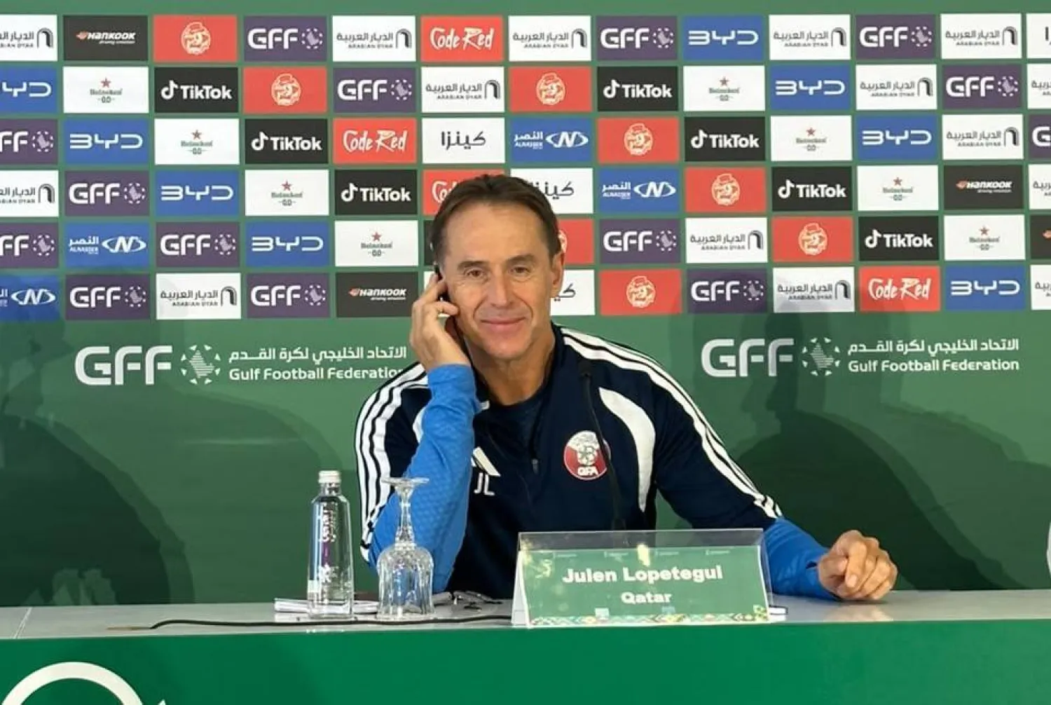 الإسباني جوليان لوبيتيغي مدرب المنتخب القطري (الشرق الأوسط)