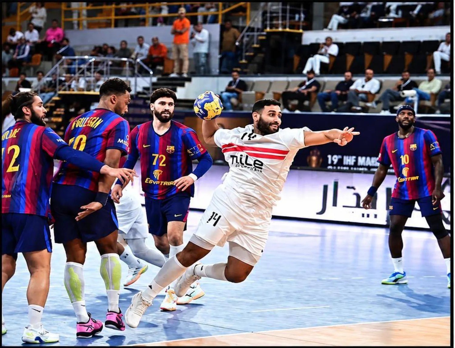 برشلونة هزم الزمالك في مونديال أندية اليد (نادي الزمالك)
