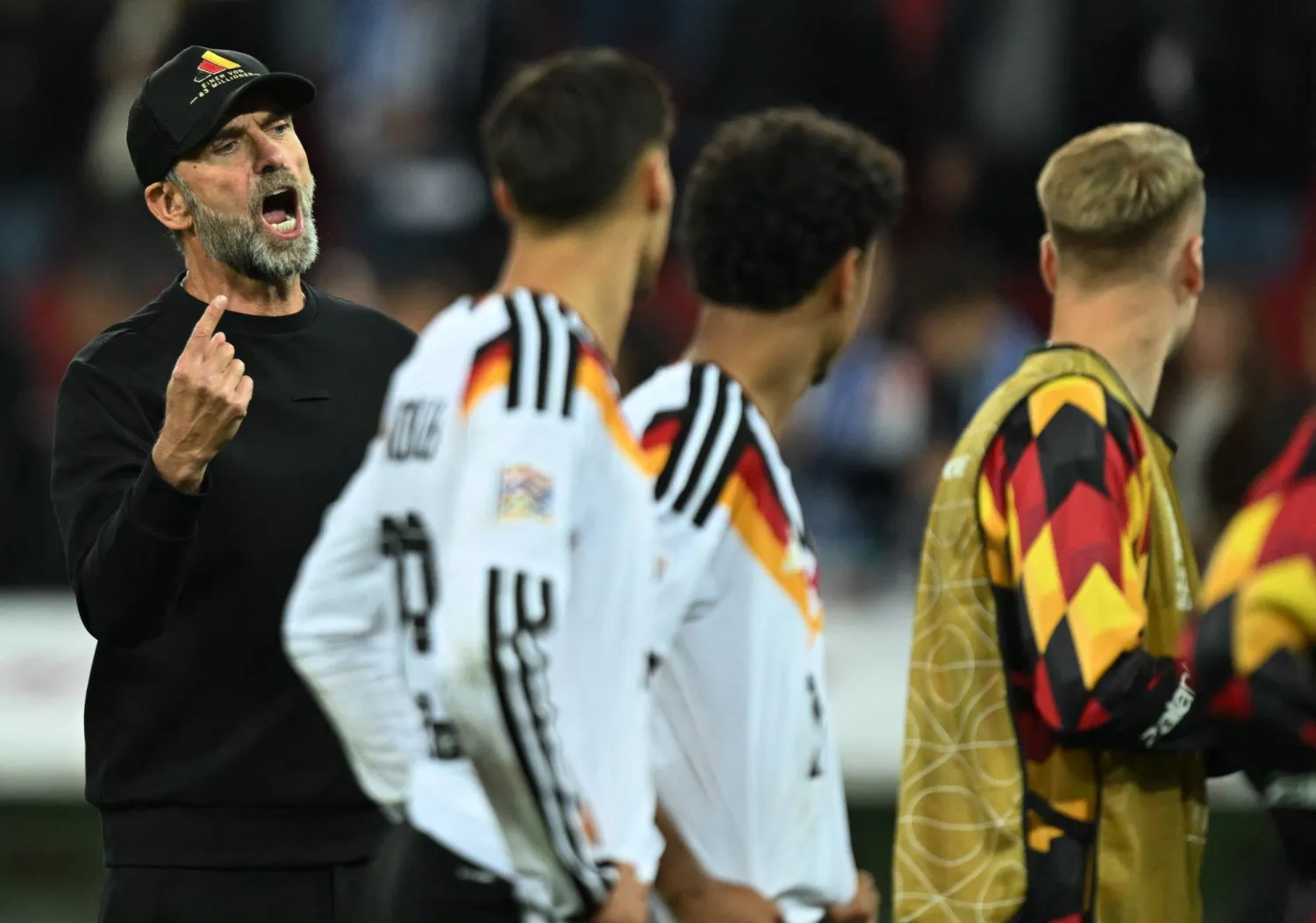 Football - Nations League - Group A2 - Germany v Greece - WWK Arena, Augsburg, Germany - September 27, 2026 Germany coach Jurgen Klopp reacts at the end of the match. (Reuters)