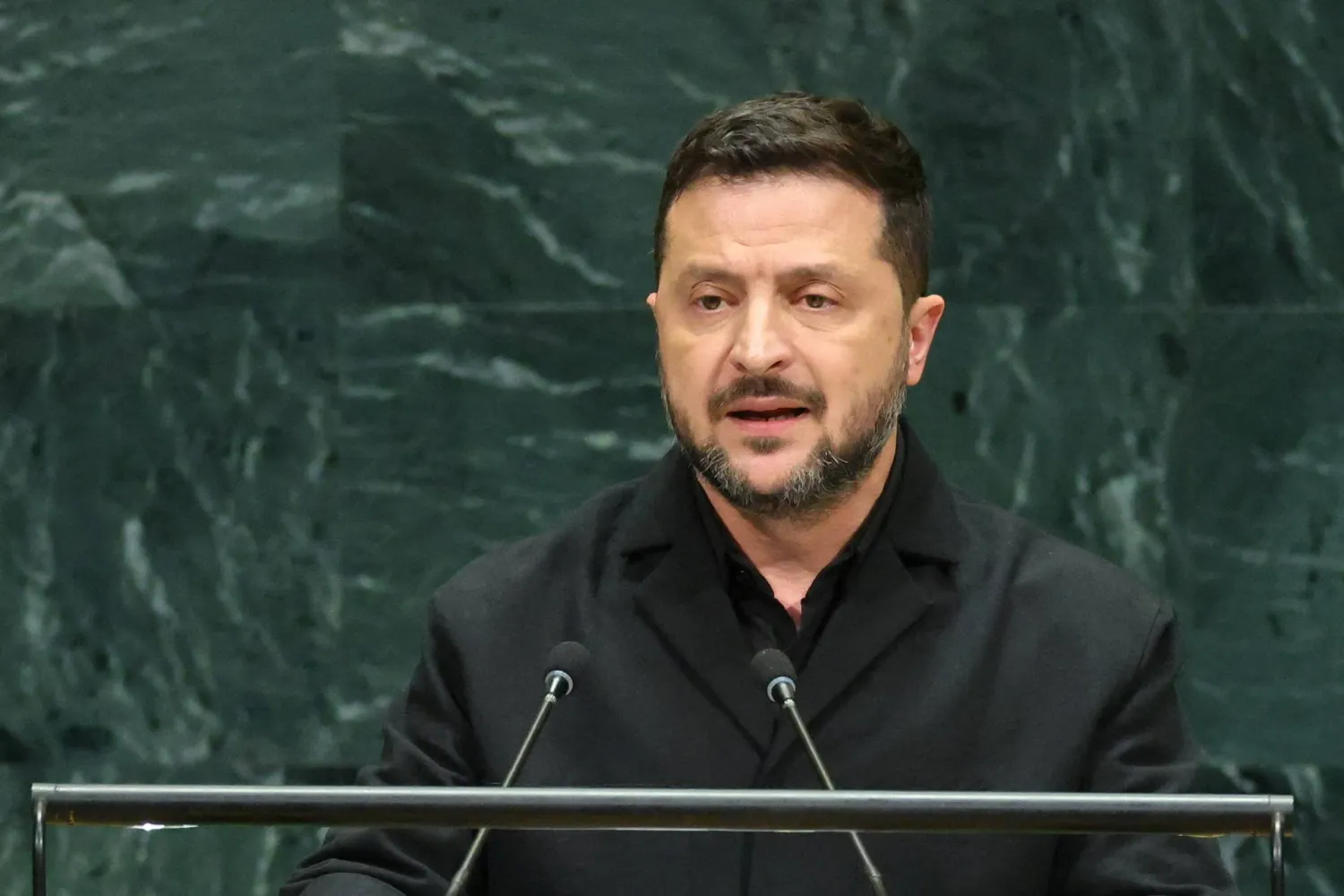 Ukraine's President Volodymyr Zelenskiy addresses the 81st United Nations General Assembly (UNGA) at UN headquarters in New York City, US, September 23, 2026. (Reuters)