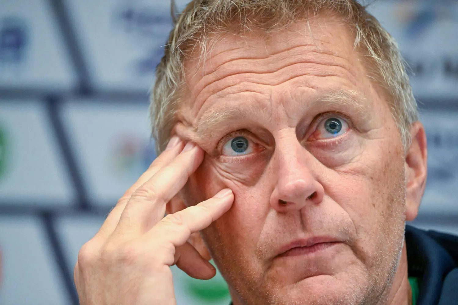 Ireland's Icelandic head coach Heimir Hallgrimsson attends a press conference after the UEFA Nations League football match between Israel and Ireland in Debrecen, Hungary, on September 27, 2026. (AFP)