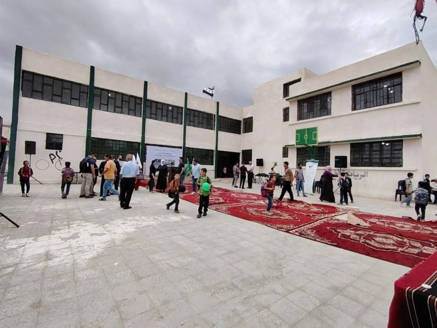 من المدارس التي أعيد تأهيليها في محافظة حمص (وزارة التربية)