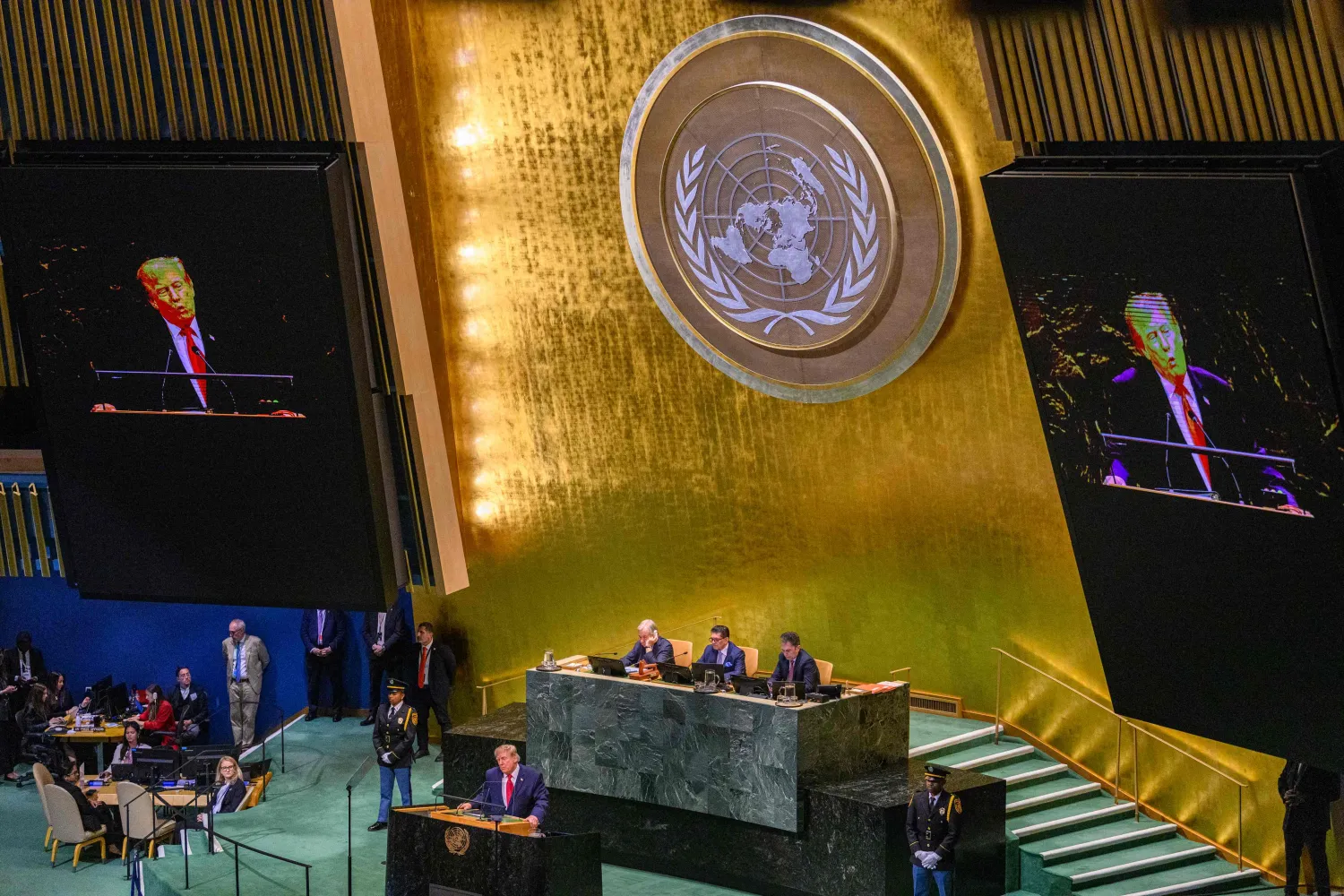 US President Donald Trump speaks during the 81st session of the UN General Assembly at the UN Headquarters on September 22, 2026 in New York City. (Getty Images/AFP) 