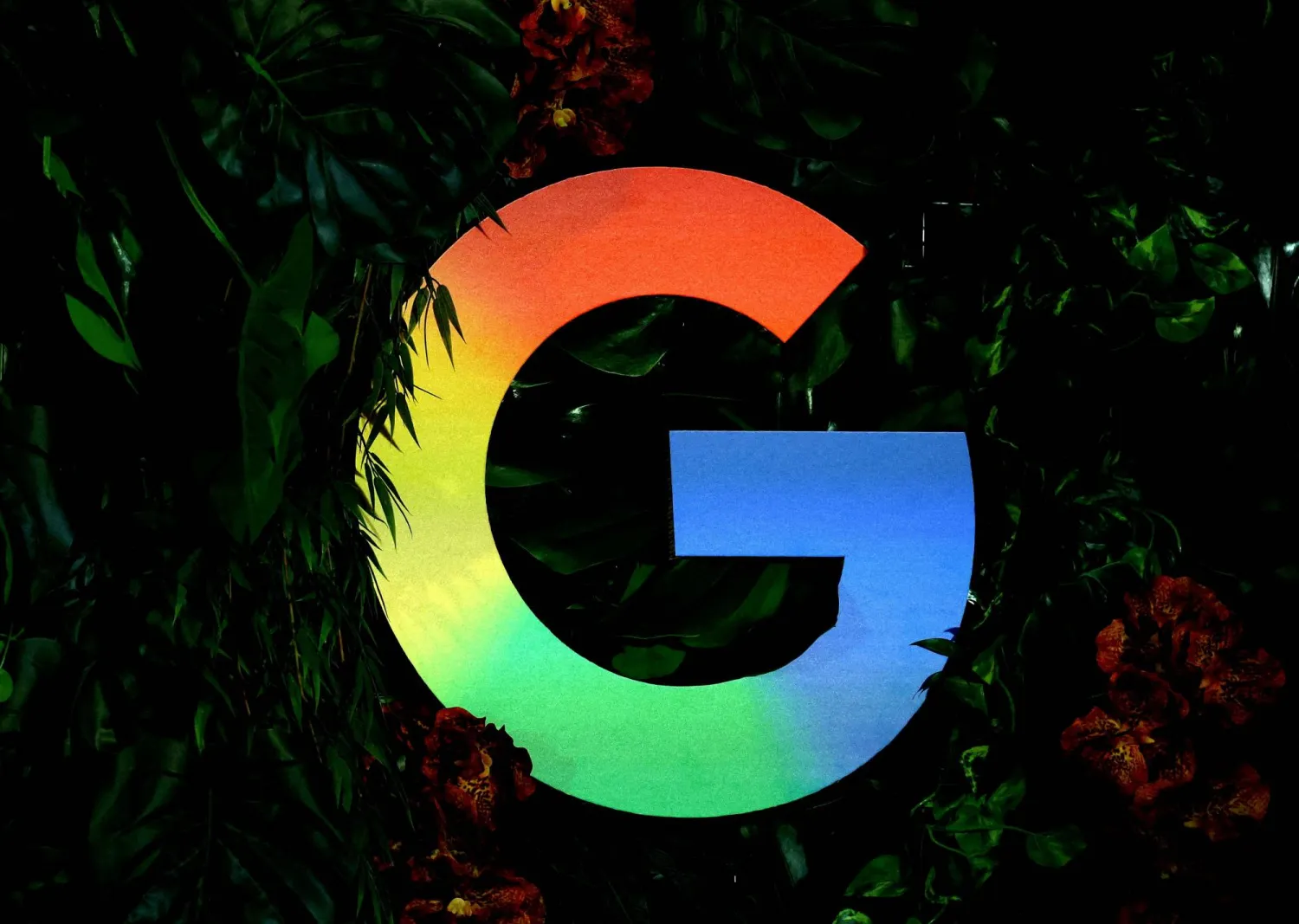 The Google logo is displayed during a press conference in Berlin, Germany, November 11, 2025. (Reuters)