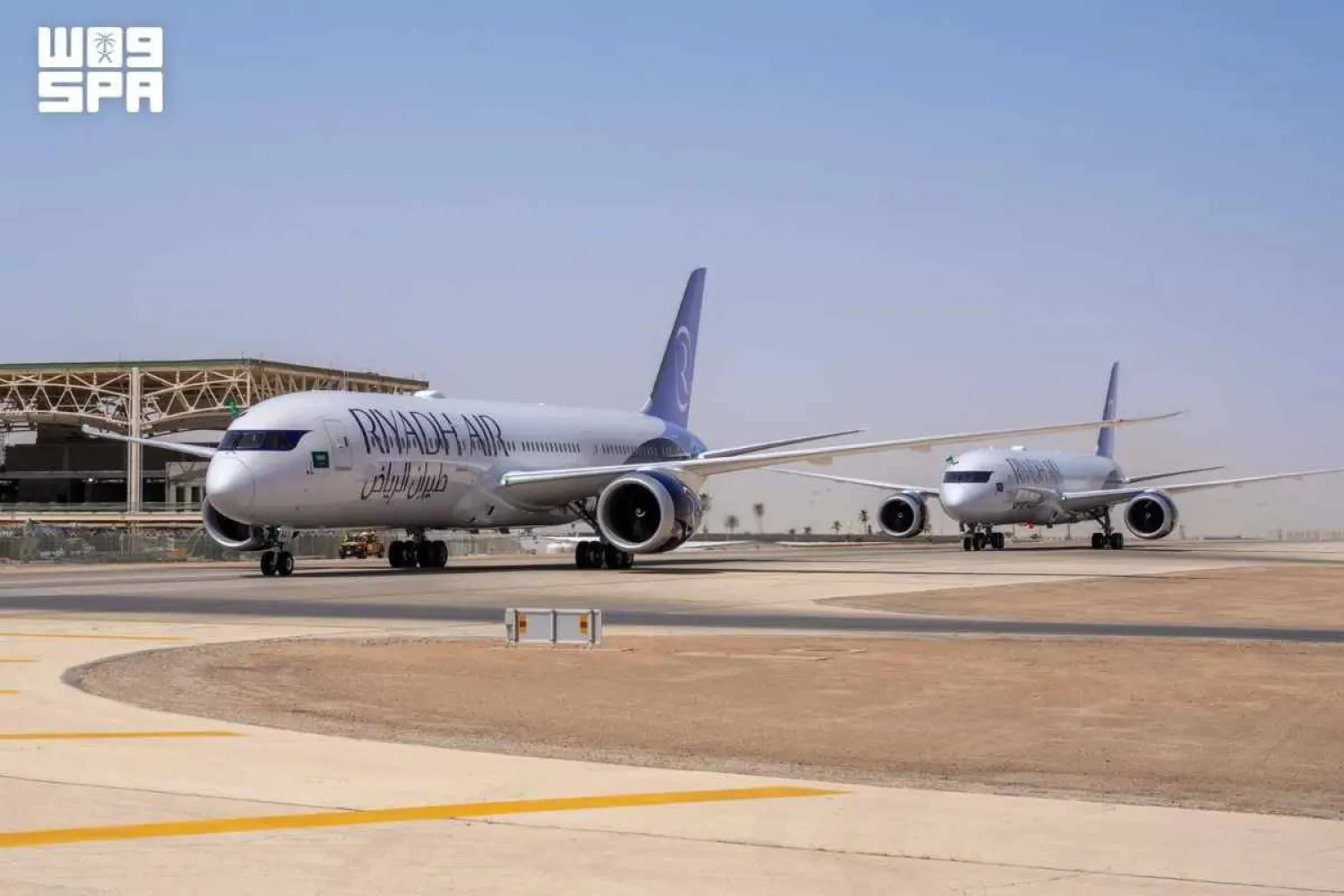Riyadh Air’s first two Dreamliners at King Khalid International Airport in Riyadh, June 5, 2026. (SPA)