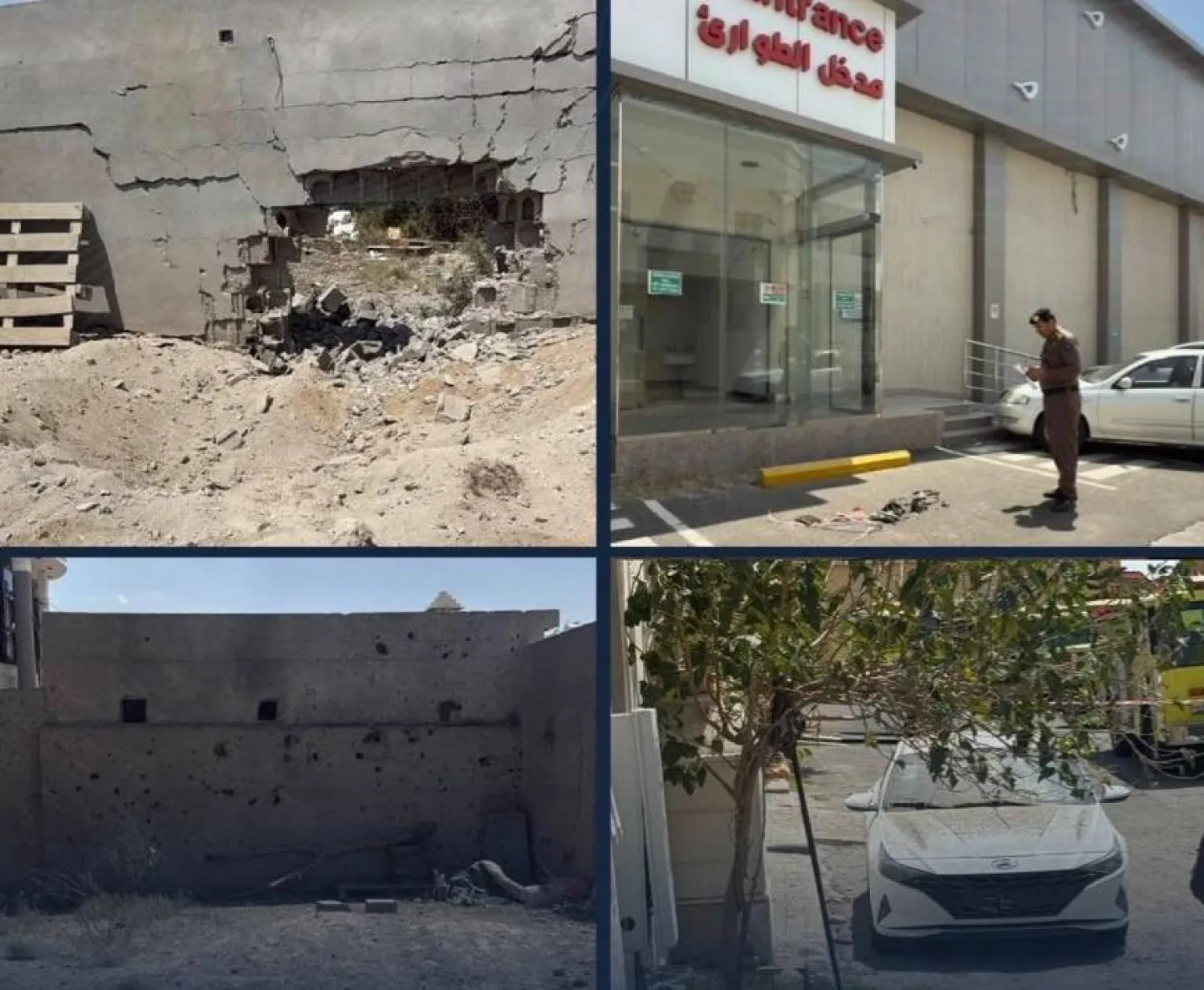 أضرار مادية في مبانٍ ومركبات إثر سقوط شظايا صاروخ باليستي على مواقع سكنية في خميس مشيط (الدفاع المدني)