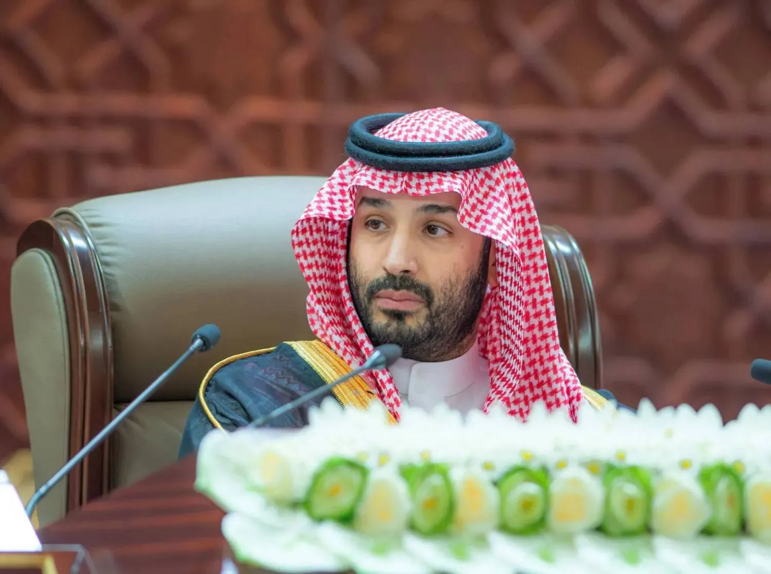 Saudi Crown Prince delivering the royal address (SPA)