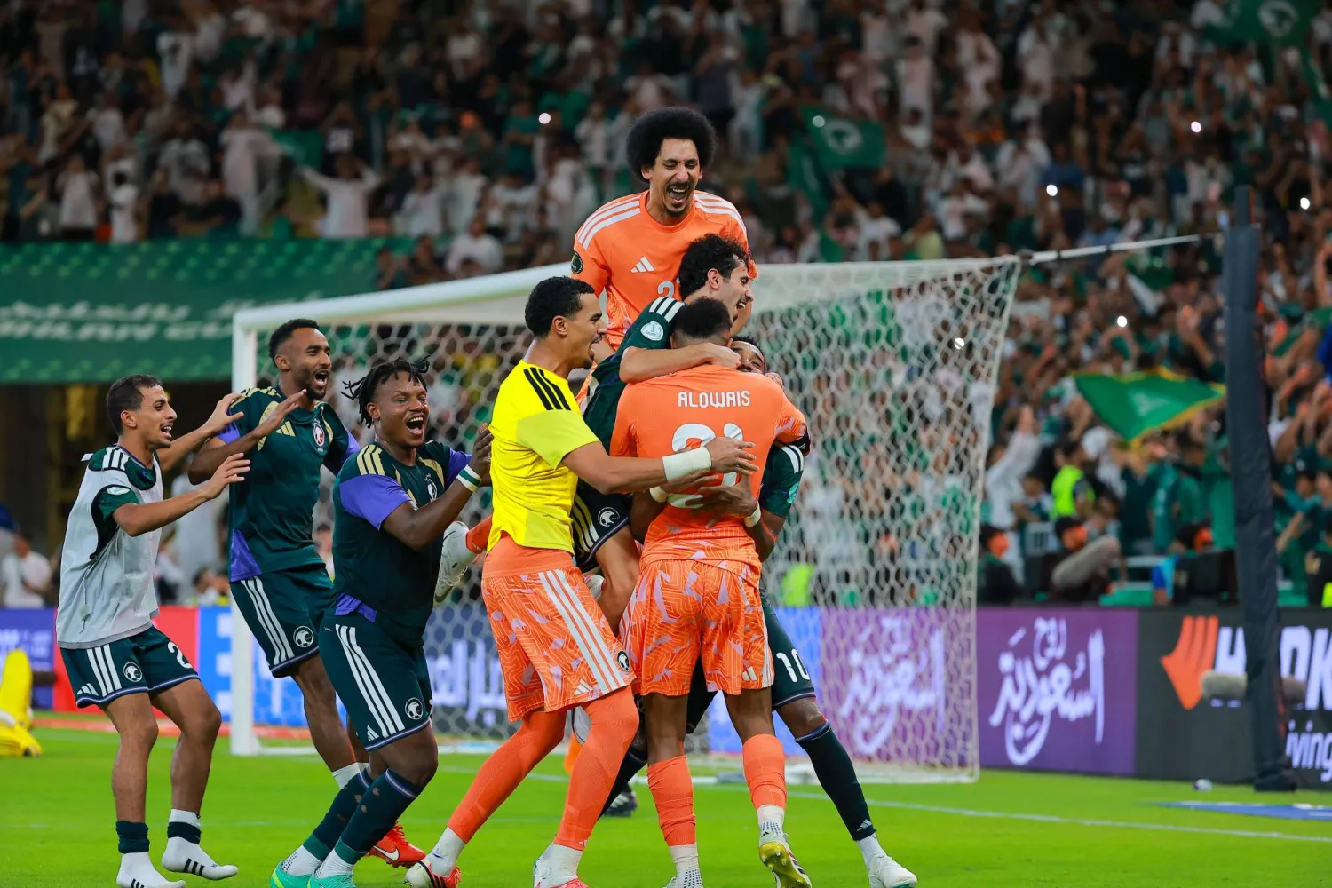 صمد المنتخب السعودي في 4 مباريات لتظل شباكه نظيفة بلا أهداف (تصوير: محمد المانع) 