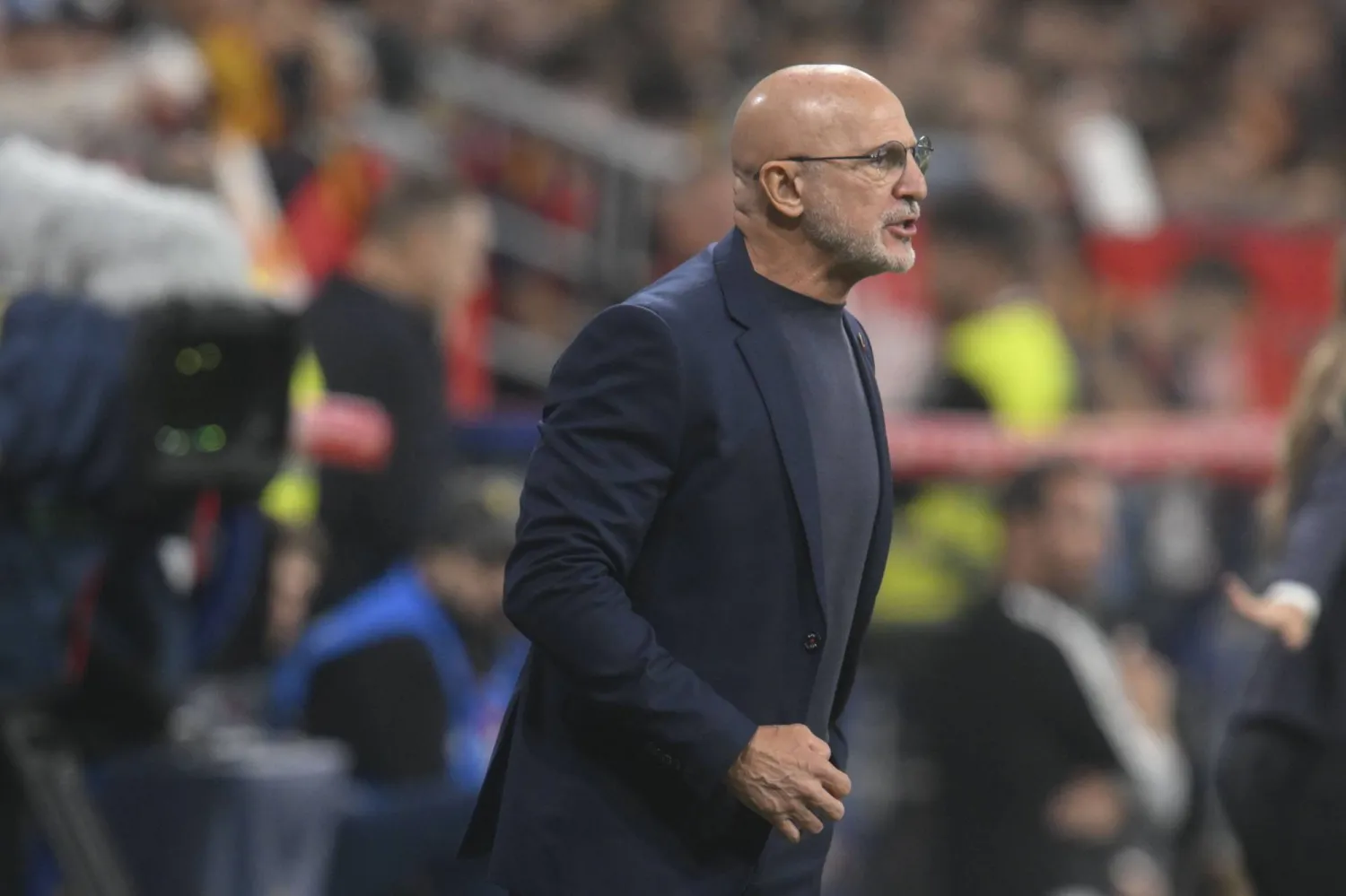 لويس دي لافوينتي المدير الفني للمنتخب الإسباني (إ.ب.أ)