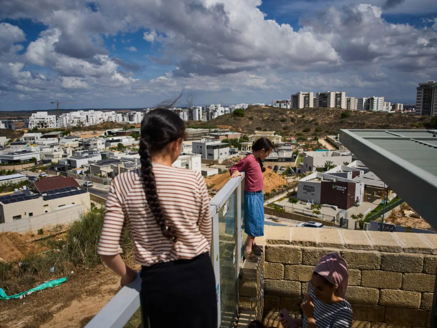 Residents gather on a hill on October 1, 2026, in Sderot, one of the areas in southern Israel attacked by Hamas three years prior. Oded Balilty, AP
