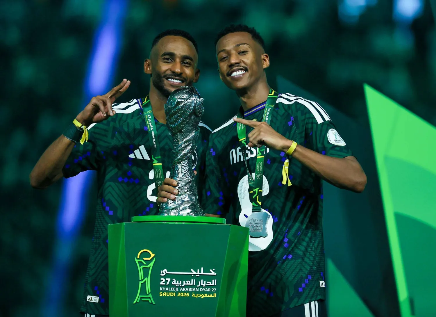 ناصر الدوسري أشار إلى أن اللقب مع المنتخب يحمل شعورا مختلفا (تصوير: محمد المانع) 
