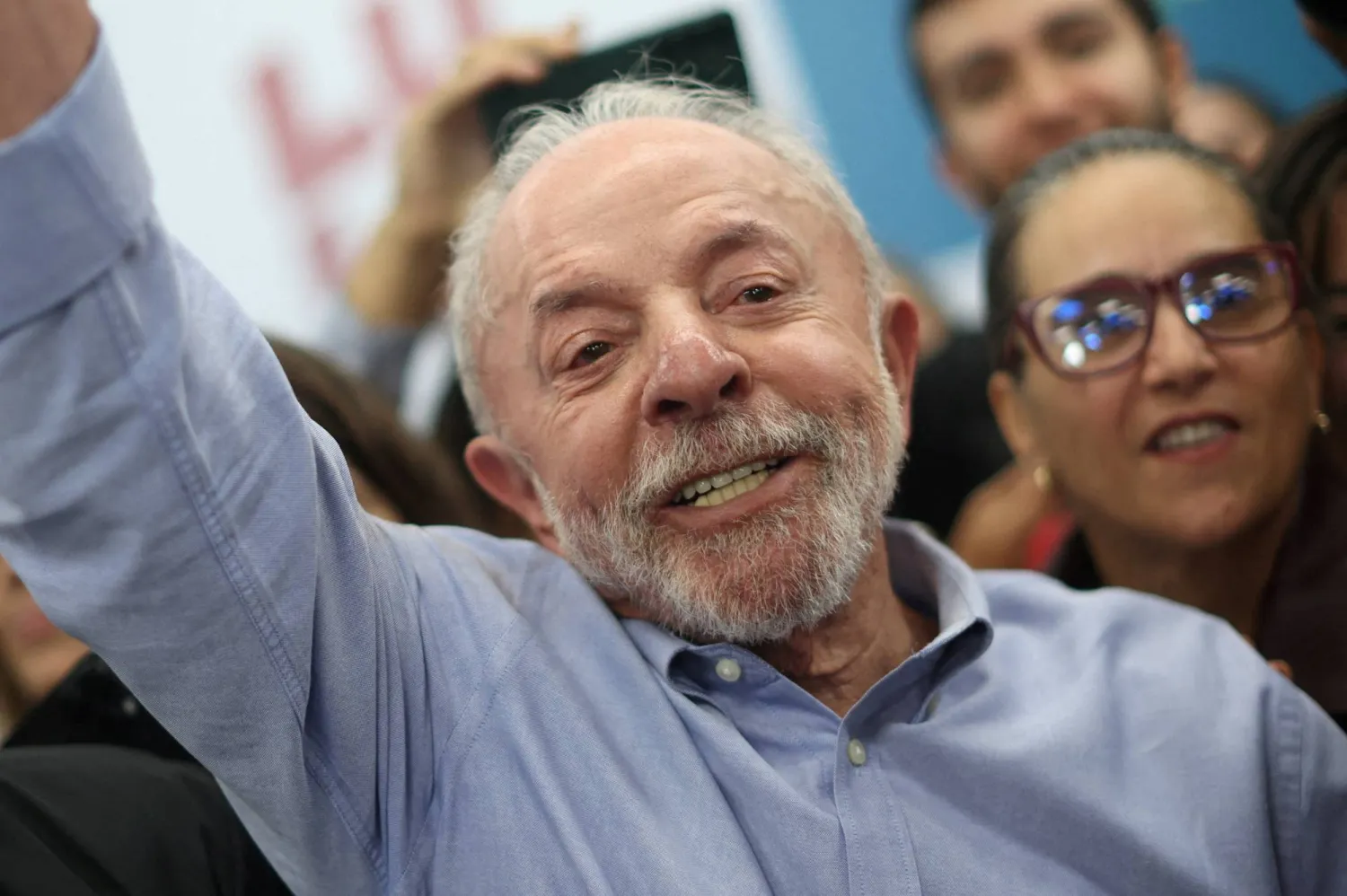 Brazilian President Luiz Inacio Lula da Silva, the Workers' Party (PT) candidate for presidential re-election attends the closing ceremony of a joint meeting of the Workers' Party (PT) caucuses in Congress, ahead of the runoff election, in Brasilia, Brazil, October 7, 2026. (Reuters)