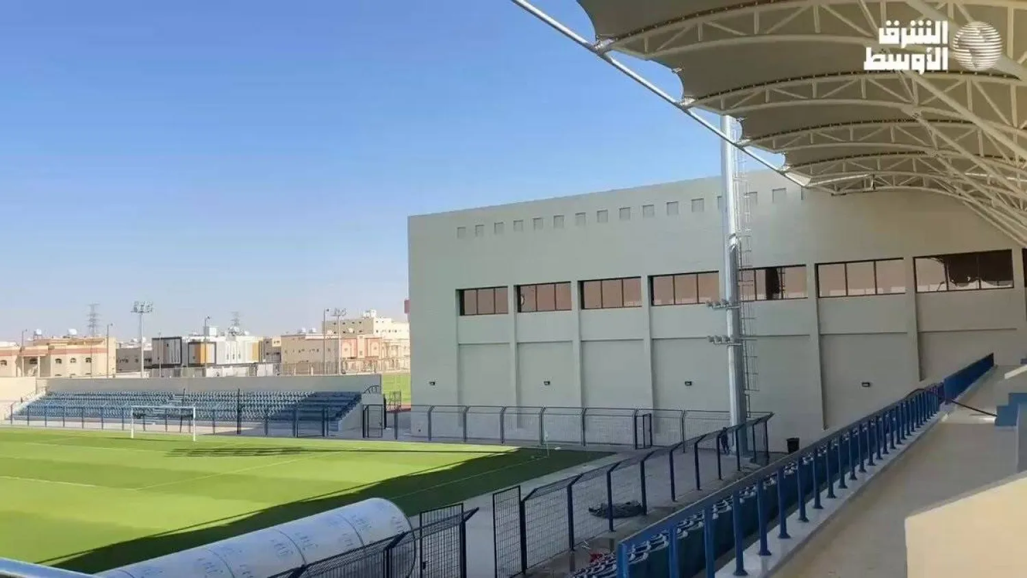 كشفت مصادر «الشرق الأوسط» عن جاهزية منشأة نادي الوطني في مدينة تبوك لاستضافة مباريات الدوري السعودي للمحترفين (الشرق الأوسط)