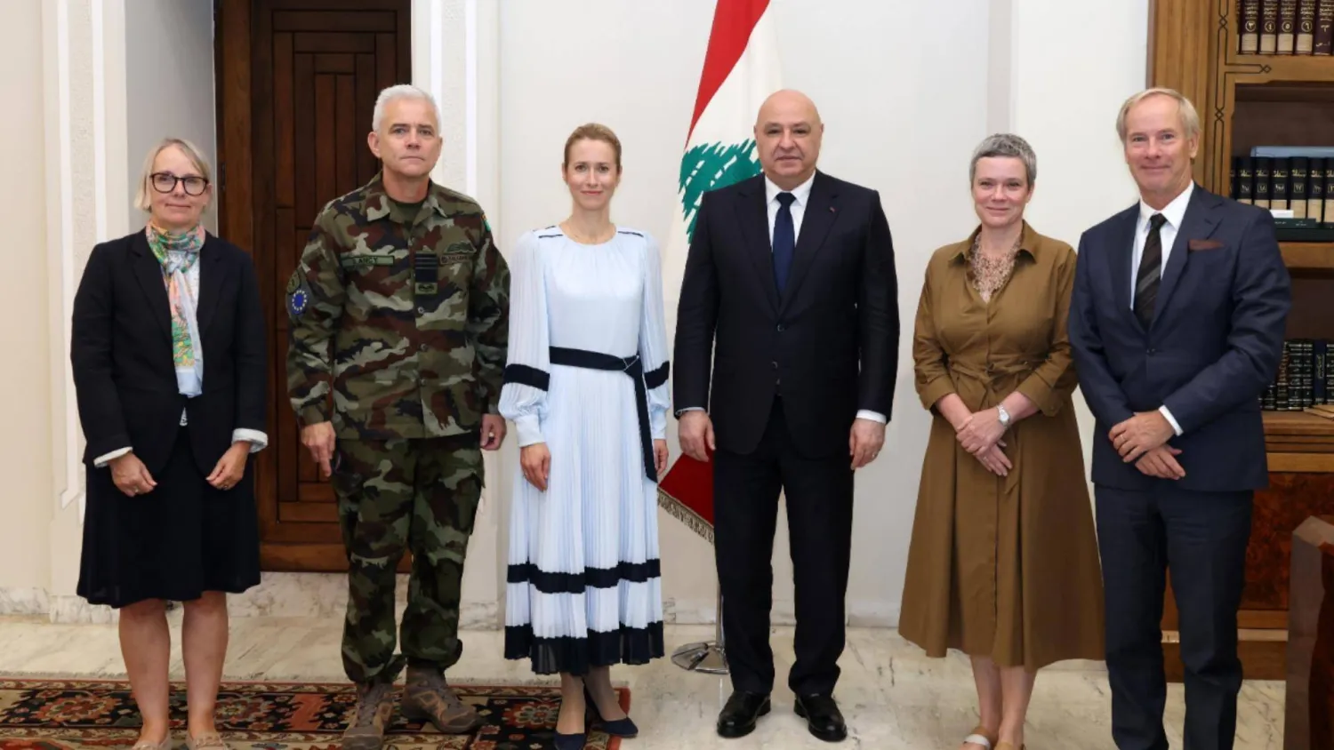 الرئيس اللبناني جوزيف عون مستقبلاً الممثلة العليا للاتحاد الأوروبي للشؤون الخارجية والسياسة الأمنية كايا كالاس (الرئاسة اللبنانية)