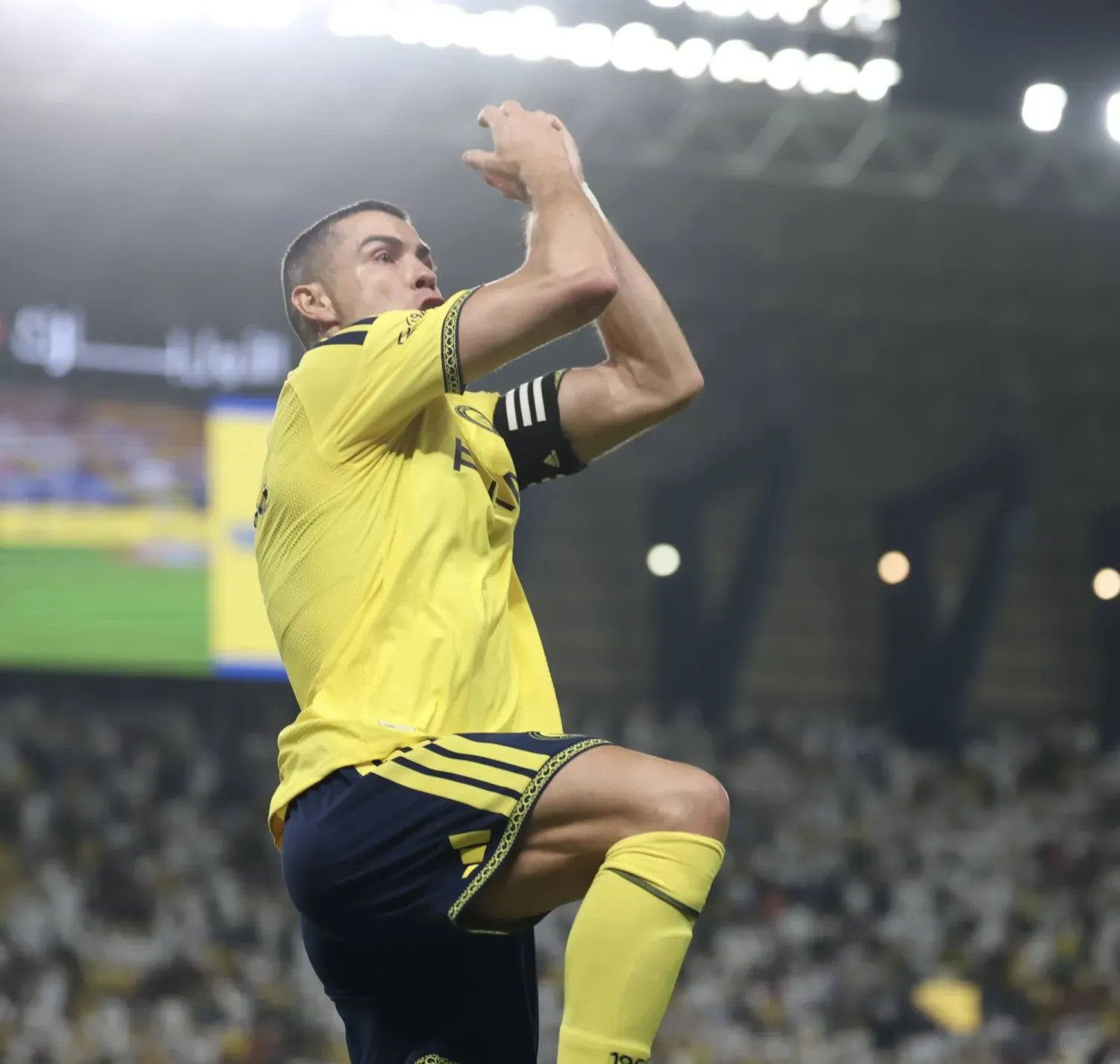 Ronaldo gol sevincini yaşarken (Fotoğraf: Abdülaziz en-Numan)