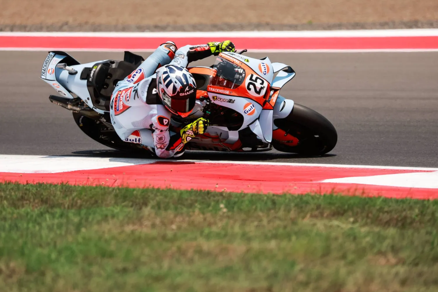 Trackhouse MotoGP Team MotoGP rider Raul Fernandez of Spain in action during the MotoGP qualifying at the Motorcycling Grand Prix of Indonesia at Mandalika Circuit in Mandalika, Indonesia, 10 October 2026.  EPA/MAST IRHAM