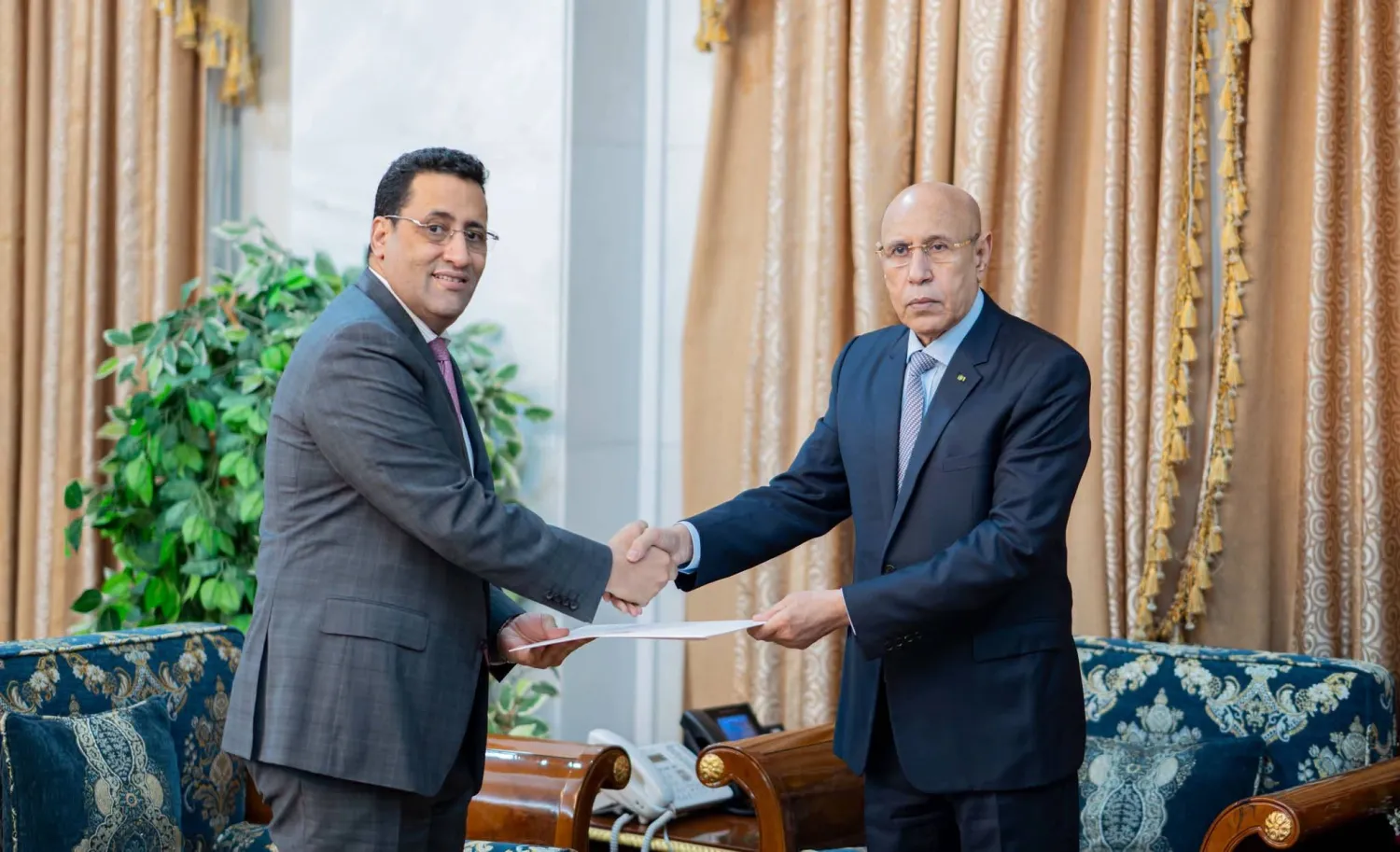 الرئيس الموريتاني يستقبل الوزير الأول ويجدد الثقة فيه مساء الخميس (الرئاسة الموريتانية)