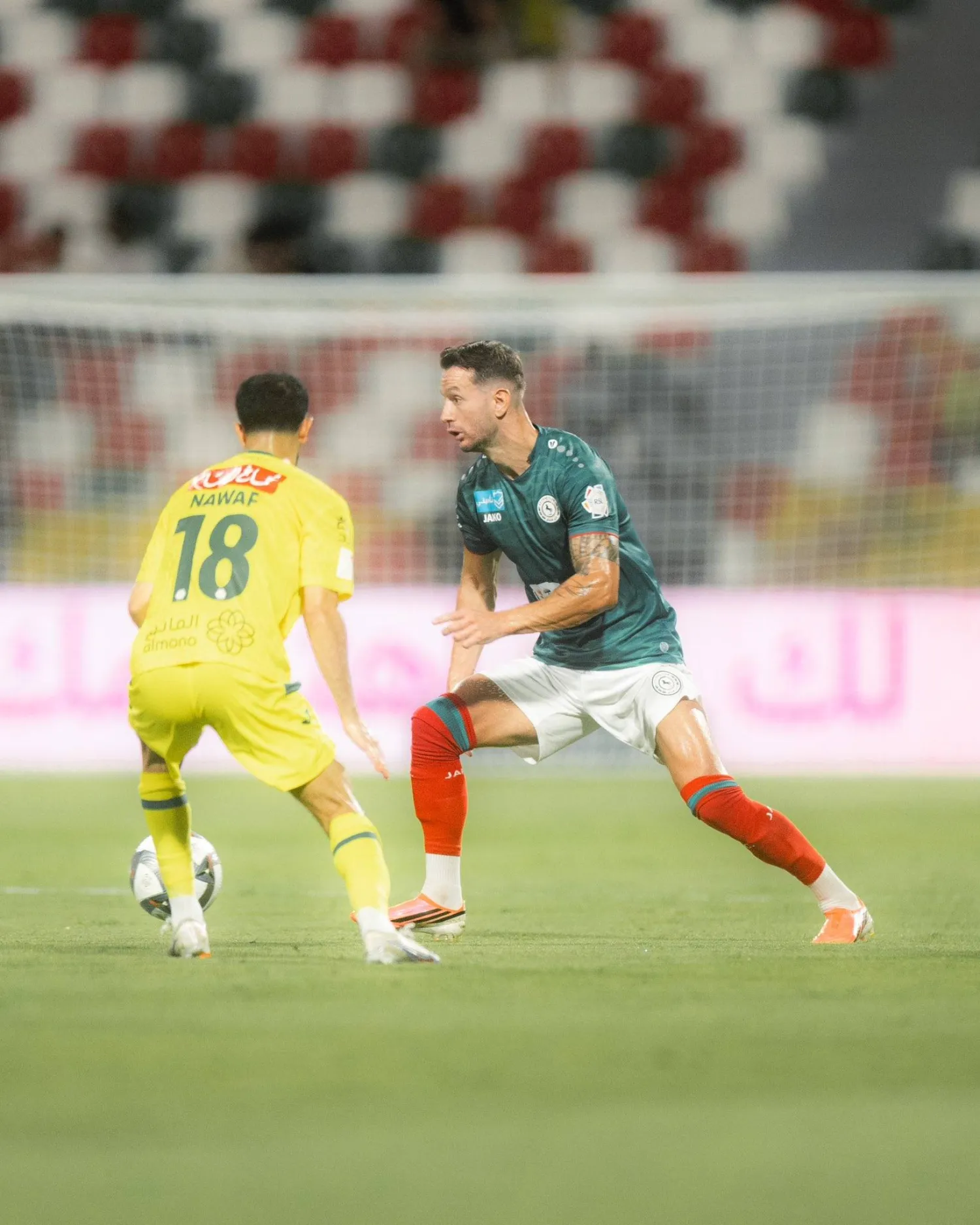 من مباراة الاتفاق والخليج ضمن الدوري السعودي (موقع نادي الاتفاق)
