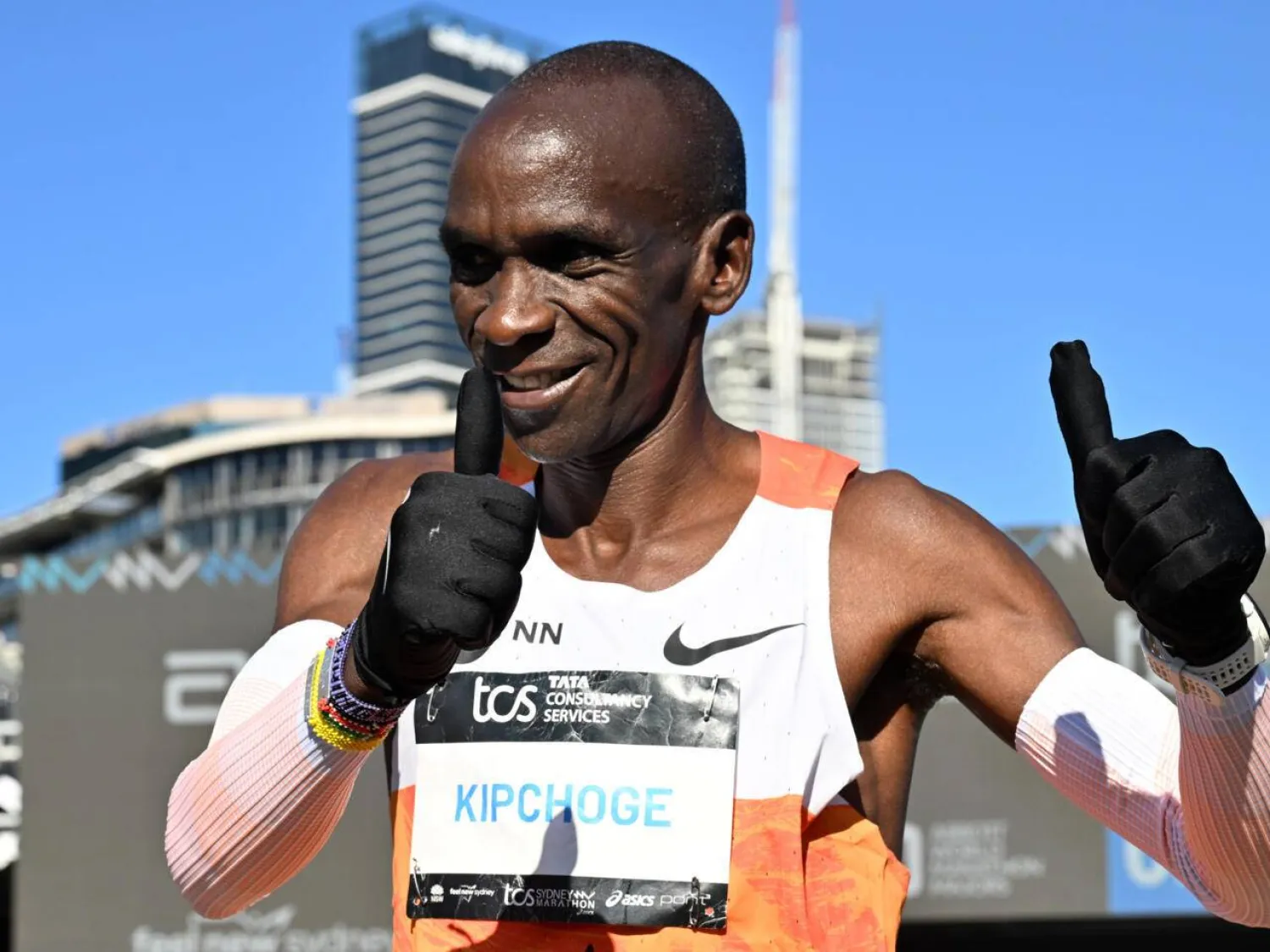 Kenya's Eliud Kipchoge won his first marathon in three years at Melbourne. Saeed KHAN / AFP
