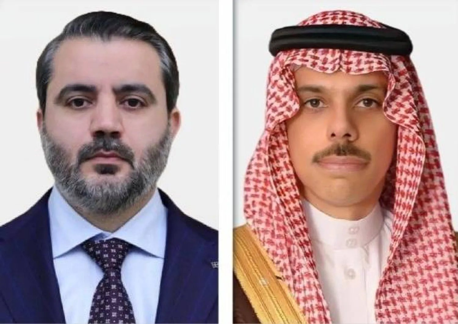 وزير الخارجية السعودي الأمير فيصل بن فرحان ونظيره السوري أسعد الشيباني (الشرق الأوسط)