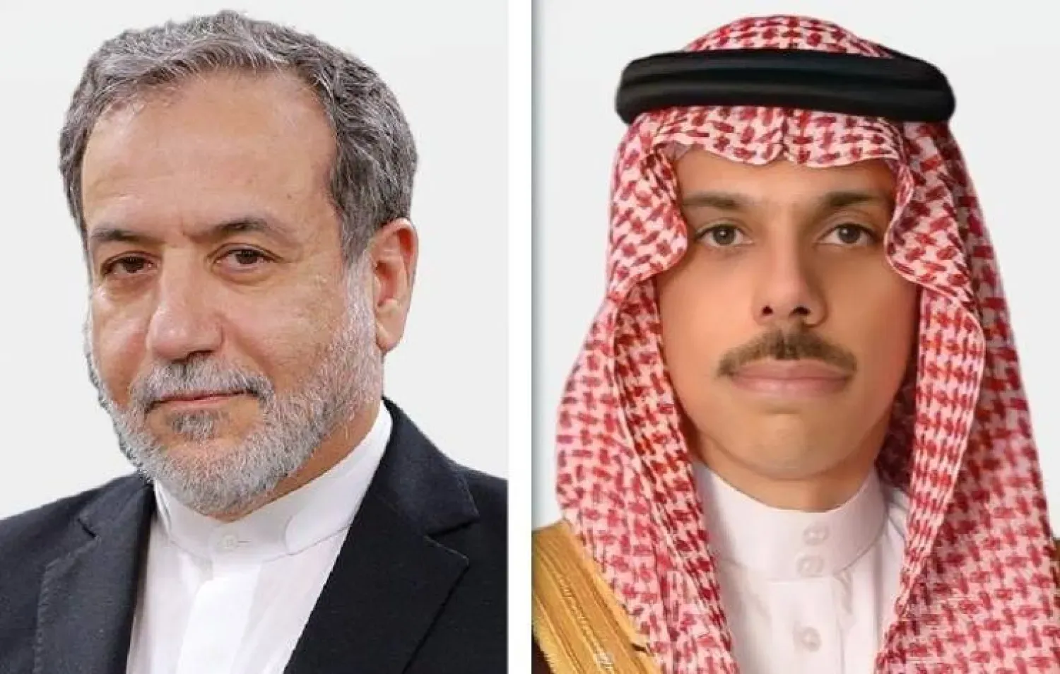 Suudi Arabistan Dışişleri Bakanı Prens Faysal bin Ferhan (sağda) ve İran Dışişleri Bakanı Abbas Arakçi (Şarku’l Avsat)