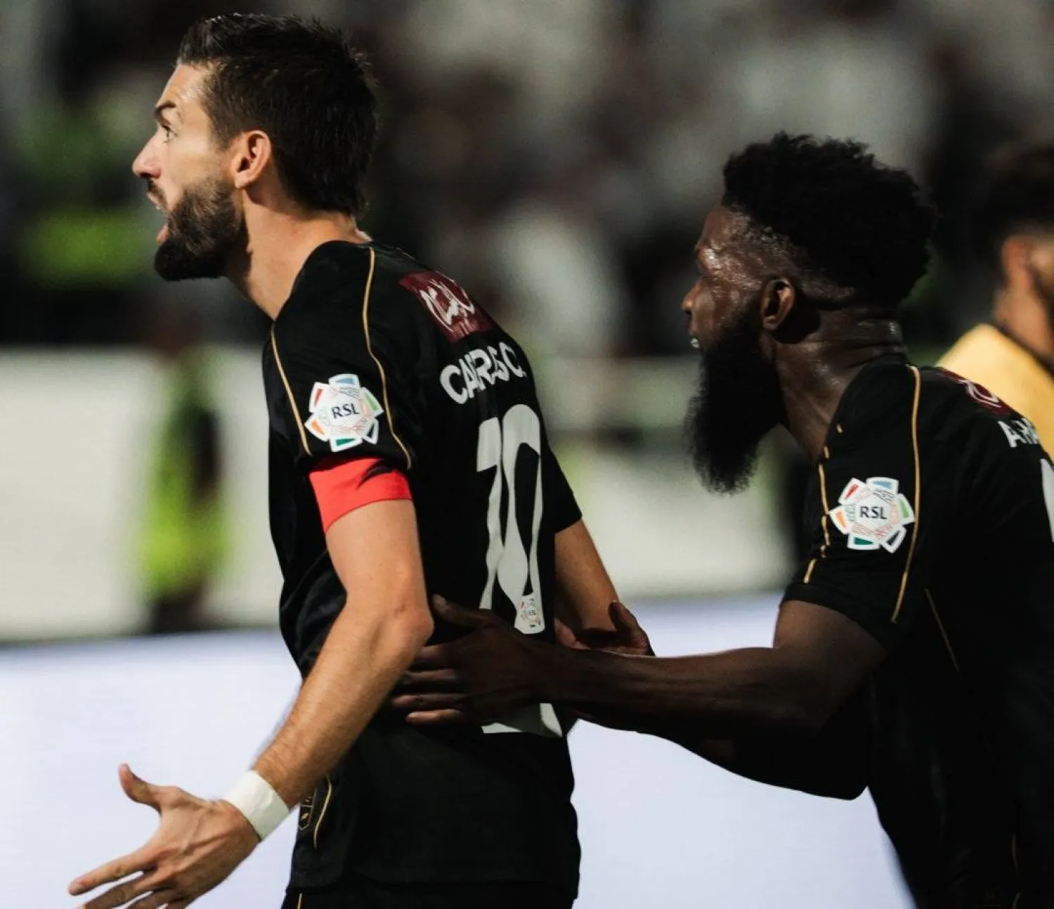 كاراسكو محتفلاً بهدفه في مرمى التعاون (الدوري السعودي)