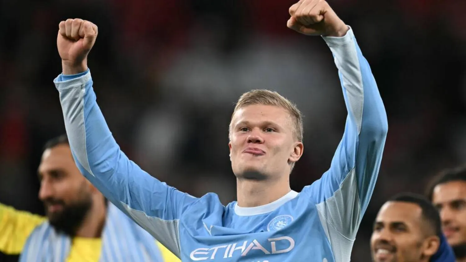 Erling Haaland scored in Manchester City's 3-0 win over Liverpool. Paul ELLIS / AFP
