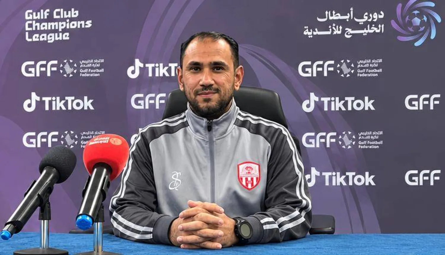 سامر فضل المدير الفني لفريق شعب حضرموت اليمني (الشرق الأوسط)