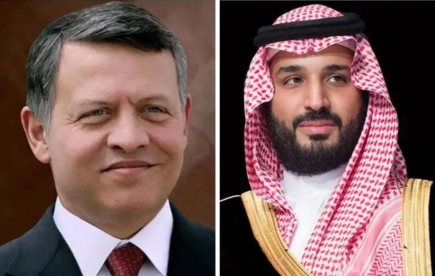 ولي العهد السعودي الأمير محمد بن سلمان والعاهل الأردني الملك عبد الله الثاني بن الحسين (واس)