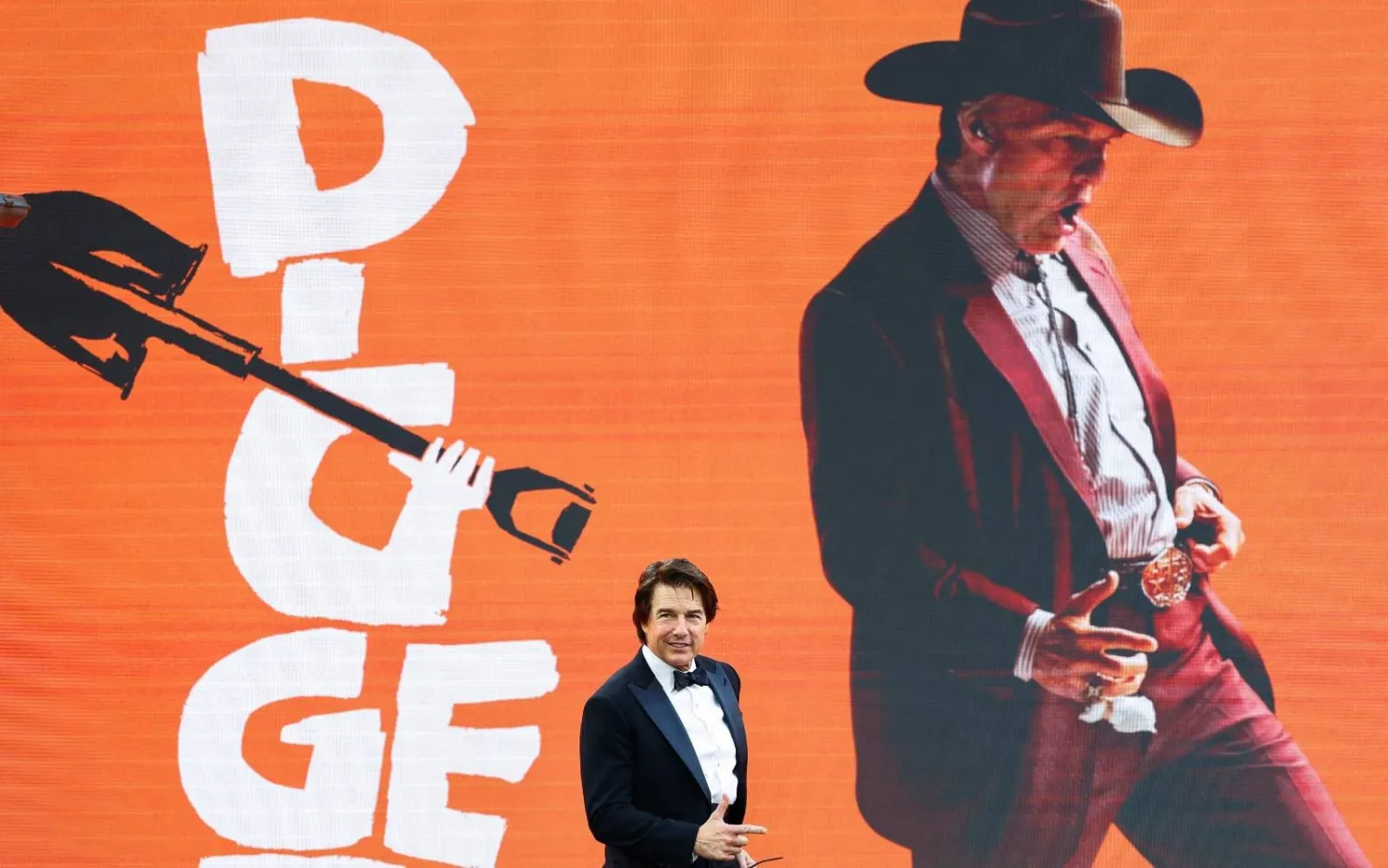 Cast member Tom Cruise attends the “Digger” world premiere in London, Britain, September 22, 2026. (Reuters)