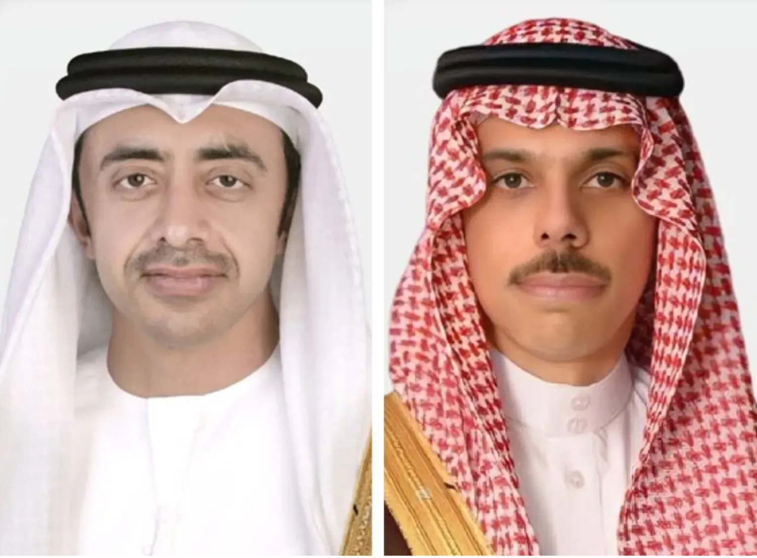 Prince Faisal bin Farhan and Sheikh Abdullah bin Zayed (Saudi Ministry of Foreign Affairs)