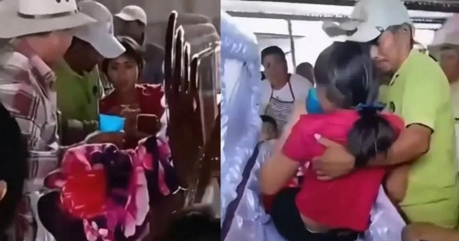 صورة مثبتة من فيديو منتشر على وسائل التواصل الاجتماعي ليوليدي بعد أن استعادت وعيها داخل نعشها