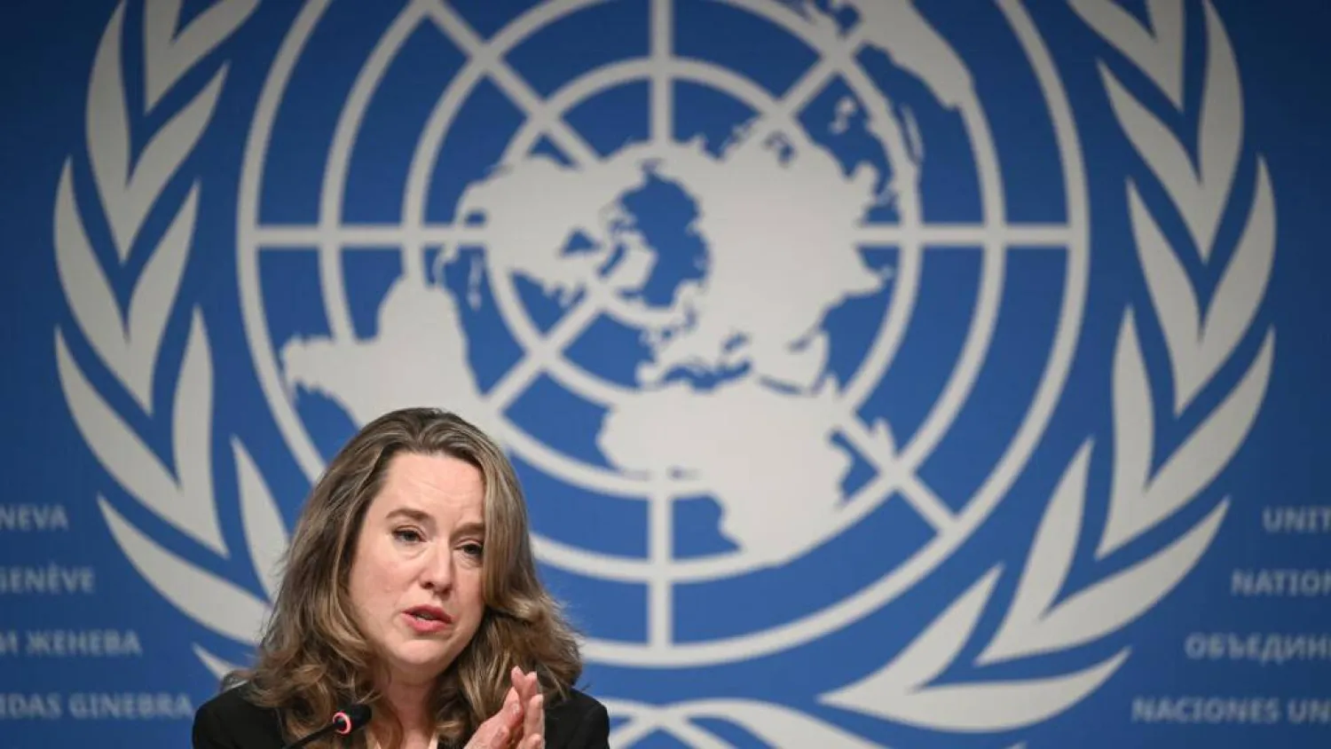 International Organization for Migration (IOM) chief Amy Pope, seen here in 2023, warned of a lack of urgency globally about the risks that vulnerable communities are facing. Fabrice COFFRINI / AFP
