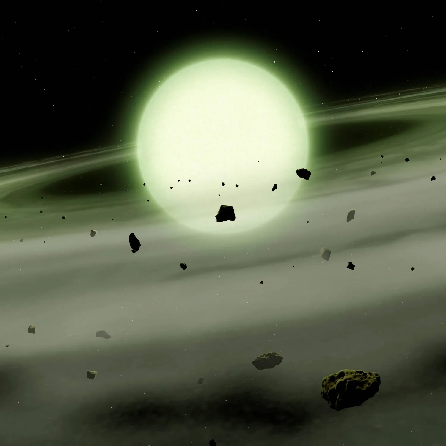An artist's impression of the cool white dwarf star WDJ1330+6435 in a handout image released on October 14, 2026. Mark A. Garlick/University of Warwick/Handout via REUTERS 