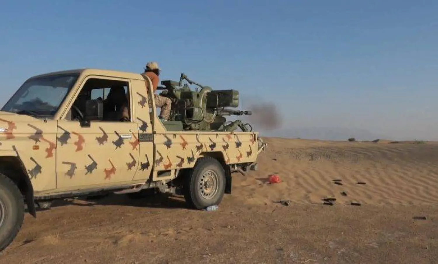 The military sources said 100 Houthi members were killed and 190 wounded during fighting on Saturday. (Military media)