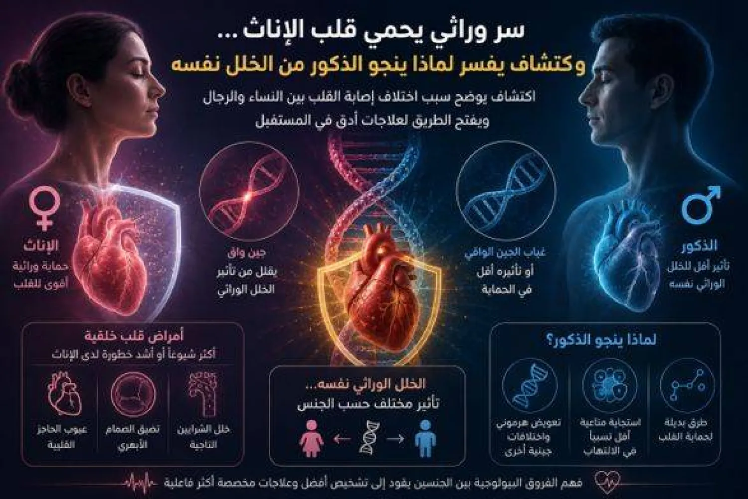 لماذا لا تتعرض النساء للإصابة بأمراض القلب بالدرجة نفسها كما لدى الرجال؟