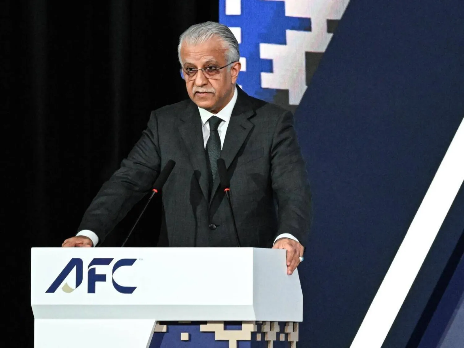 President of the Asian Football Confederation speaking last year. Mohd RASFAN / AFP
