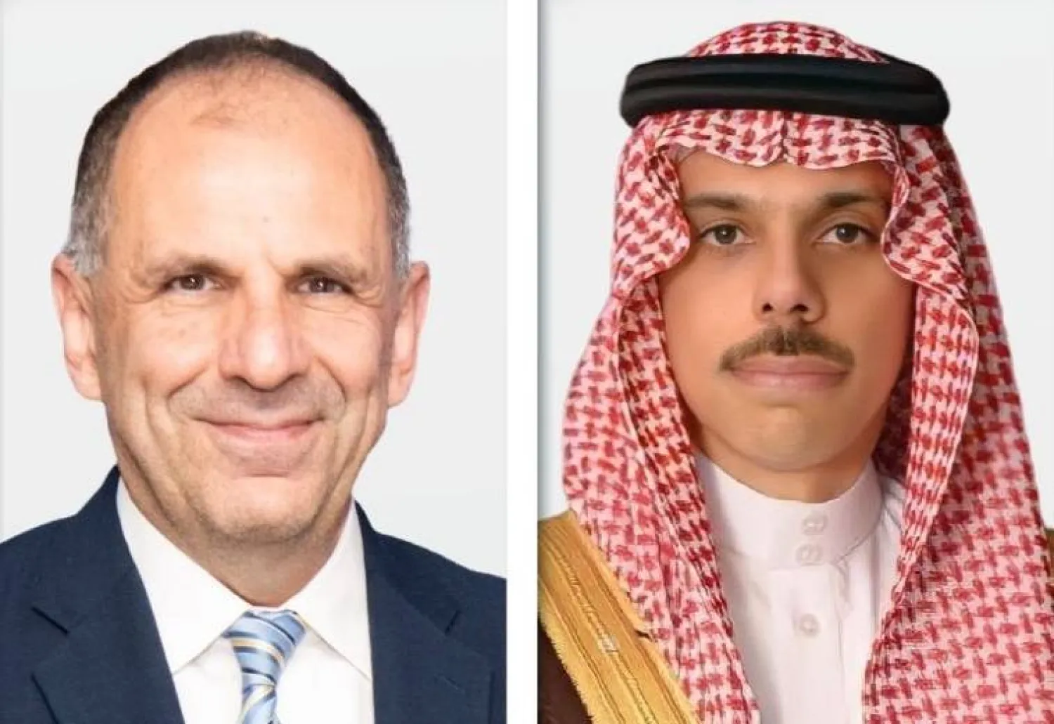 الأمير فيصل بن فرحان والوزير جيورجوس جيرابيتريسيس (الخارجية السعودية)
