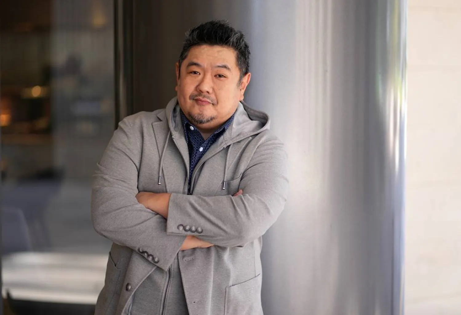 Eric Bauza poses for a portrait to promote the film "Coyote vs. Acme" in Los Angeles on June 9, 2026. (AP)