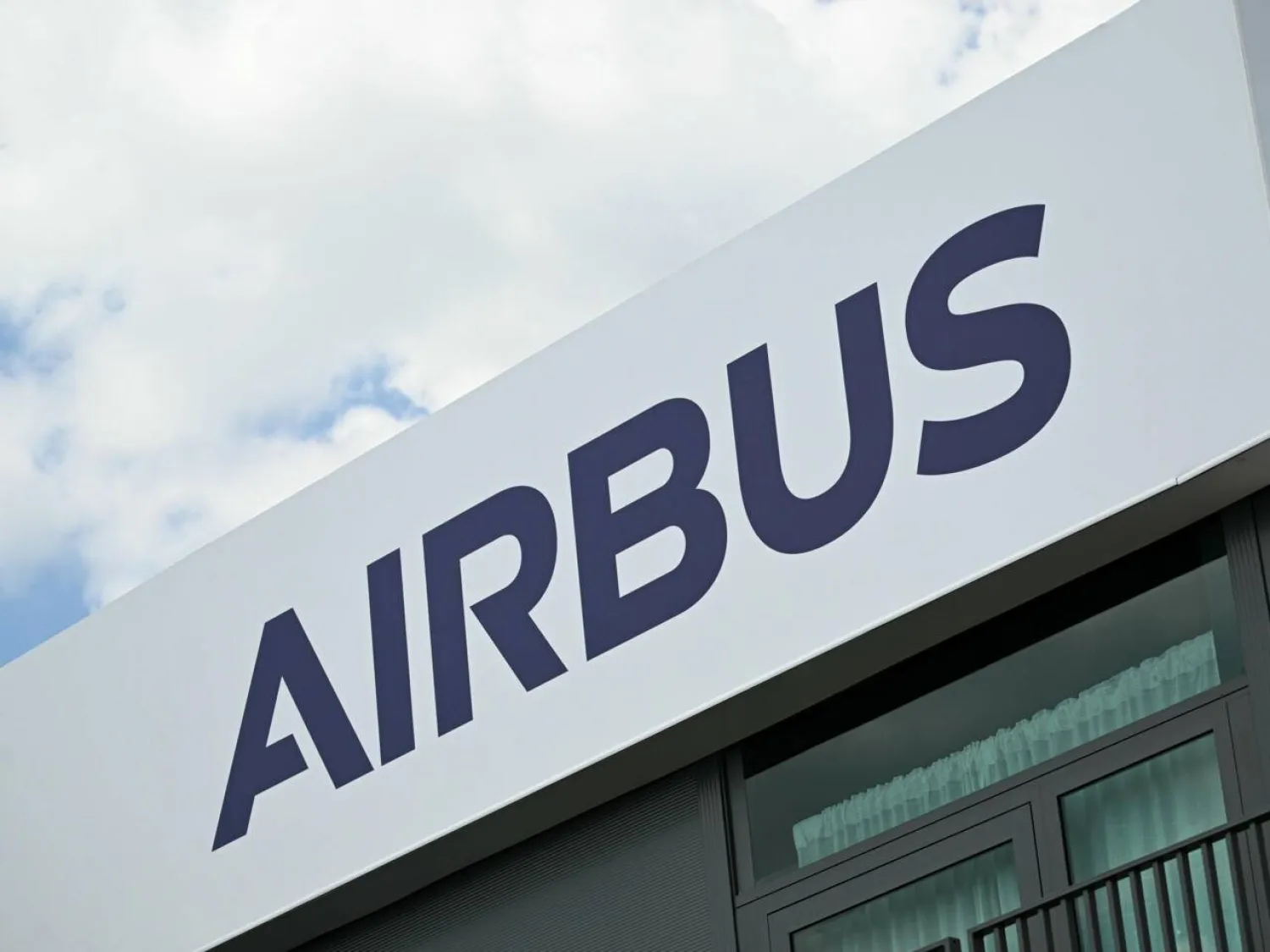Airbus logo at the Paris Air Show (Le Bourget), near Paris on June 17, 2025. Bertrand Guay, AFP