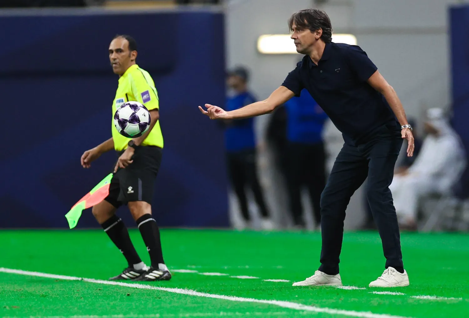 الإيطالي سيموني إنزاغي مدرب الهلال (تصوير: سعد العنزي) 