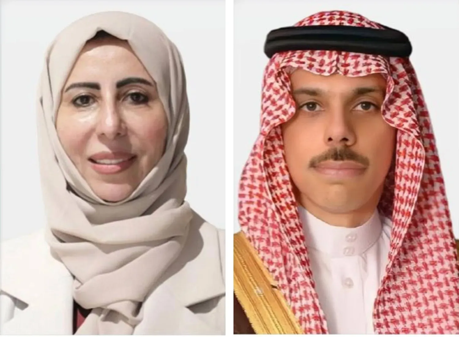 Suudi Arabistan Dışişleri Bakanı Prens Faysal bin Ferhan ve Dr. Afrah ez-Zübeyde (Suudi Arabistan Dışişleri Bakanlığı)